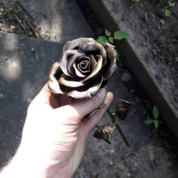 Forged Gift, Forged Iron, Forged, Steel, Anniversary Metal, 4Th Wedding, Iron Rose, Metal Rose - thumbnail 3