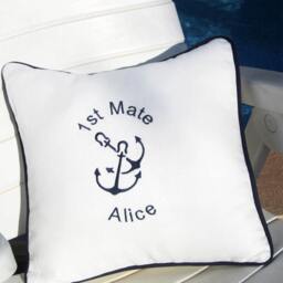 Pillow Cover For Boat Name Nautical Gift Personalized Decoartion Marine Cushion Decor For Yacht Captain - thumbnail 3