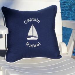 Pillow Cover For Boat Name Nautical Gift Personalized Decoartion Marine Cushion Decor For Yacht Captain - thumbnail 2