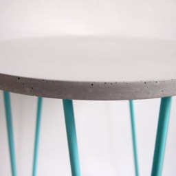 Ofstellen - Concrete Side Table Consisting Of A Handmade Top & Steel Frame, Highlight For Your Living Room - thumbnail 3