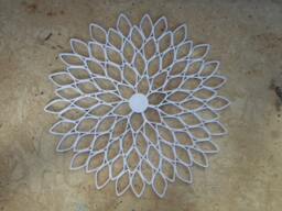 Large White Paper Dahlia Wall Art Geometric Home Decor - thumbnail 1