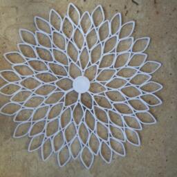 Large White Paper Dahlia Wall Art Geometric Home Decor - thumbnail 4