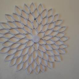 Large White Paper Dahlia Wall Art Geometric Home Decor - thumbnail 2