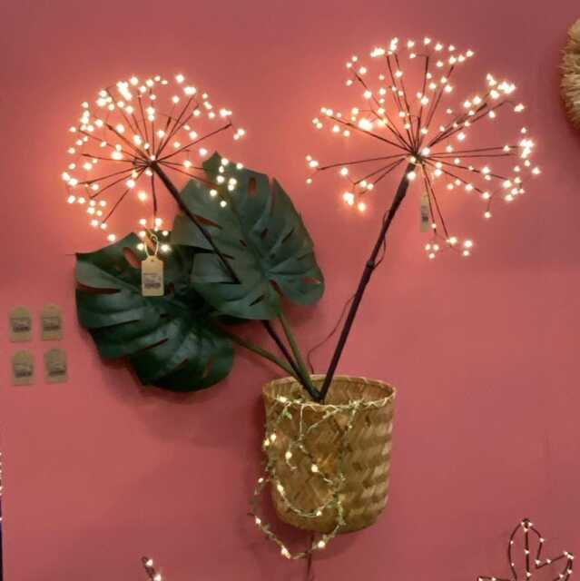 Trio Of Mini Dandelion Dual Powered Lights - Outdoor Decorative Garden Solar Or Battery Lighting - image 1