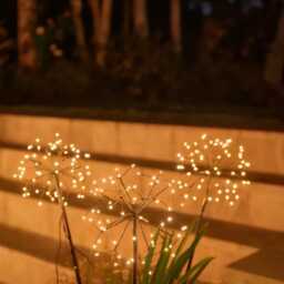 Trio Of Mini Dandelion Dual Powered Lights - Outdoor Decorative Garden Solar Or Battery Lighting - thumbnail 3
