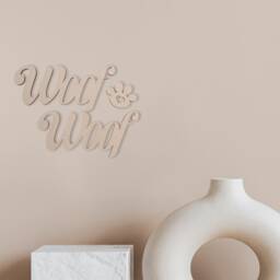 Woof Wall Decor Unfinished Wood Letters, Dog Lover Gift - thumbnail 4