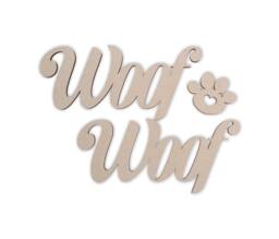 Woof Wall Decor Unfinished Wood Letters, Dog Lover Gift - thumbnail 1