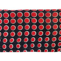 Kantha Quilt Indian Hand Quilted Cotton Bedspread Blanket Bedding Ralli, Bed Foot Throw - thumbnail 2
