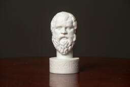 Bust Of Philosopher Socrates Statue Carved Greek Marble Figurine - thumbnail 1