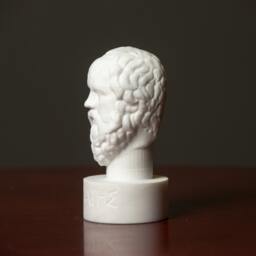 Bust Of Philosopher Socrates Statue Carved Greek Marble Figurine - thumbnail 2