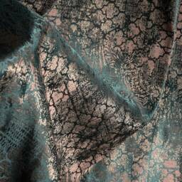 Green Damask Curtains Luxury Patterned Custom Drape - thumbnail 3
