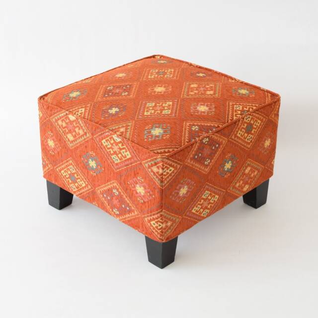 Ekenas Footstool Cover F17 Tribal Bohemian Kilim Rug Ottoman Footstool Cover Tabouret Couverture Fu??hocker Abdeckung - image 1