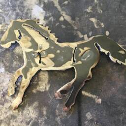 Salt River Wild Horse Steel Magnet By Dhseadragon - thumbnail 2
