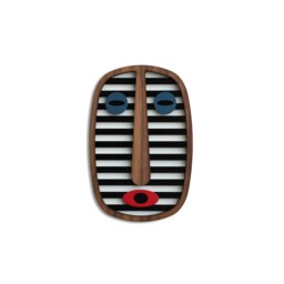 Mini Wood Mask, Wall Hanging, 3D Art, Large Wooden Living Room Office Decor, Pop House Warming Gift - thumbnail 2