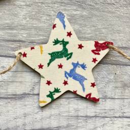 Emma Bridgewater Reindeer Bunting, Christmas Star Garland For Animal Lover, Festive Wall Decor - thumbnail 3