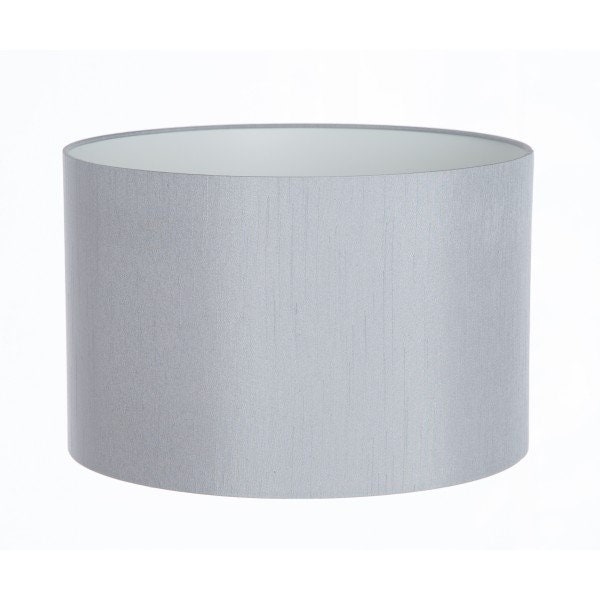 Hand Made Silver-Grey Satin Backed Duppion Lampshade - image 1