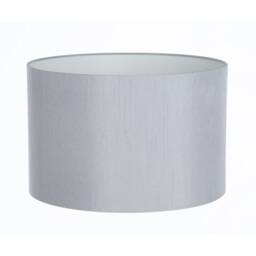 Hand Made Silver-Grey Satin Backed Duppion Lampshade - thumbnail 1