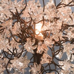 Clear Table Lamp, Modern Desk Lamp With Clear Jumping Flowers , Flowers Bedside Table Lamp - thumbnail 3