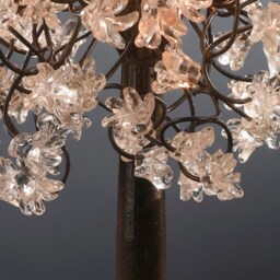 Clear Table Lamp, Modern Desk Lamp With Clear Jumping Flowers , Flowers Bedside Table Lamp - thumbnail 2