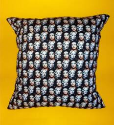 Large Whatever Happened To Baby Jane Illustrated Handmade Cushion - thumbnail 1
