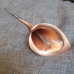Copper Calla Lily, Girlfriend Gift, Wife Present, 7Th Wedding Anniversary, Rustic Decor, Metal Flower, Memorial Copper - thumbnail 2