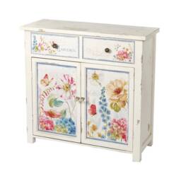 Sold Out Floral Design Sideboard. Country Shabby Chic, Distressed, Flower Meadow, Spring Furniture, Wood, Storage, Dining Room, Bedroom - thumbnail 1