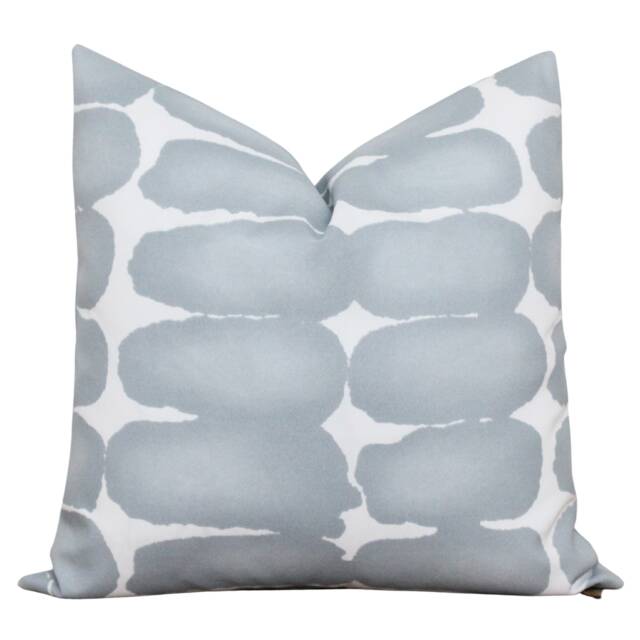 Light Blue Watercolor Outdoor Pillow Cover - & White Cushion 20 X Annie - image 1