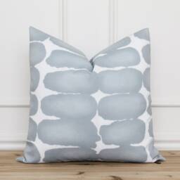 Light Blue Watercolor Outdoor Pillow Cover - & White Cushion 20 X Annie - thumbnail 2