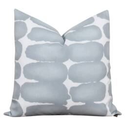 Light Blue Watercolor Outdoor Pillow Cover - & White Cushion 20 X Annie - thumbnail 1