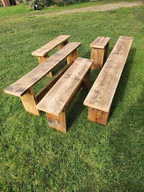 Rustic Reclaimed Scaffold Bench - image 1