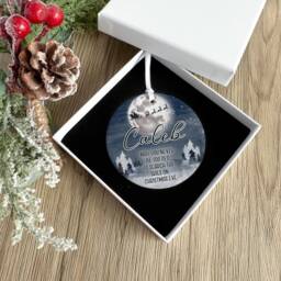 Christmas Ceramic Ornament, May You Never Be Too Old To Search The Skies On Eve, Stocking Filler, Decoration, Gift