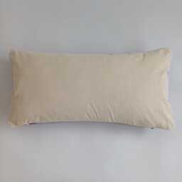 Moroccan Cactus Silk Cushion Cover, Handmade Purple Sabra Lumbar Pillow, Boho 24''x12''/60x30 cm - thumbnail 4