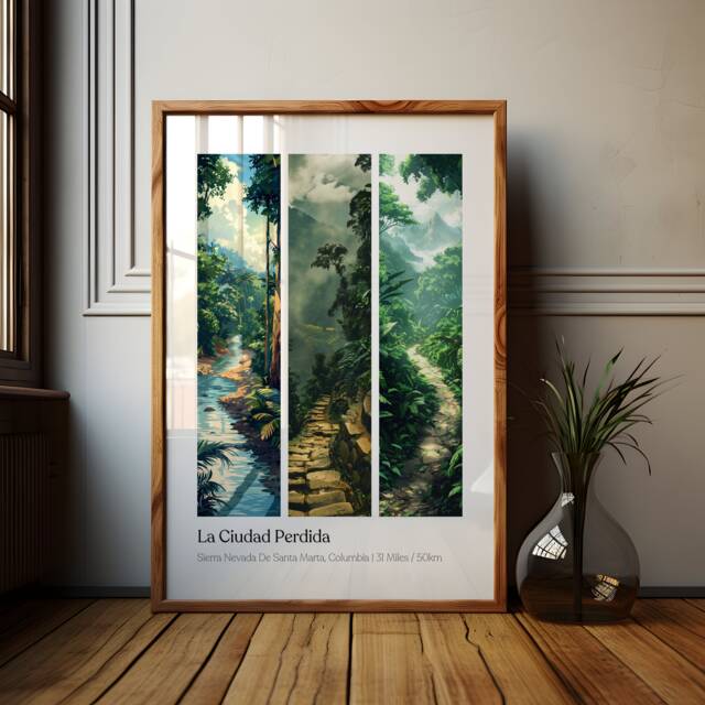La Ciudad Perdida Trek Poster Columbia Travel Art Print - image 1