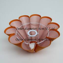 Handmade Candy Orange Pleated Lampshade Cotton Linen Acrylic - thumbnail 3