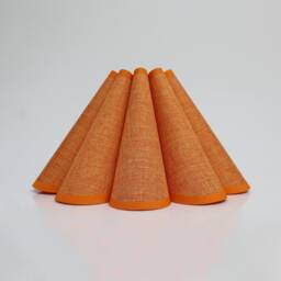 Handmade Candy Orange Pleated Lampshade Cotton Linen Acrylic
