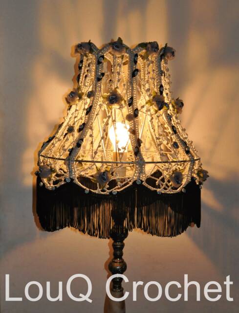 Silver Roses Lampshade - image 1