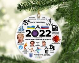 2021 2022 2023 2024 2025 Year in Review Ornament Christmas Ornament, UK Events, Trending Keepsake, Happenings, Notable Event, Highlights - thumbnail 1