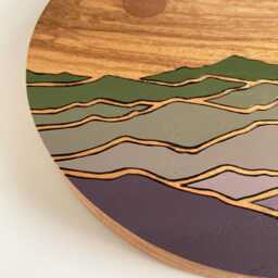 Mountains + Sun On Ash No. 4 - Wood Wall Art Nature Inspired New Home Decor - thumbnail 2