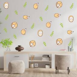 Hedgehog Wall Art - Cute Woodland Nursery Decor Gifts Thevinylcreations - thumbnail 2