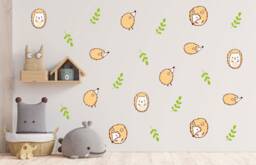 Hedgehog Wall Art - Cute Woodland Nursery Decor Gifts Thevinylcreations - thumbnail 1