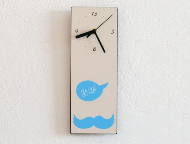France Moustache - Hipster Wall Clock - image 1