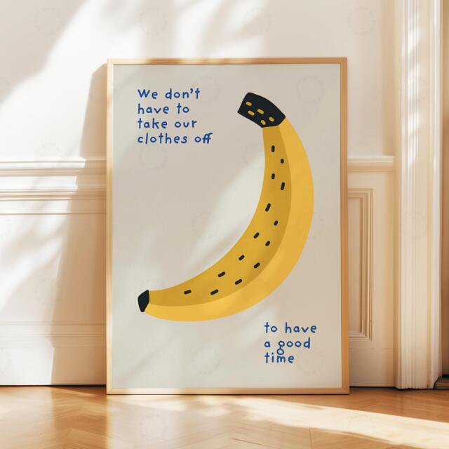Banana Pop Art Print Trendy Kitchen Wall Decor - image 1