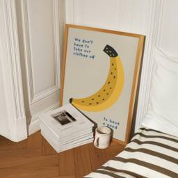 Banana Pop Art Print Trendy Kitchen Wall Decor - thumbnail 2