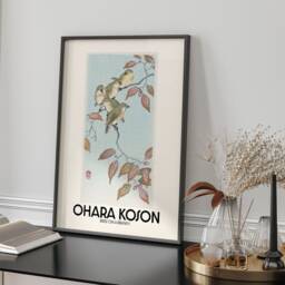 Ohara Koson Birds On A Branch Printed Wall Art A3 A4 Framed Unframed Decorative Print Japanese Style Nature - thumbnail 2