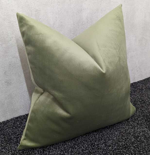 Sage Green Velvet Cushion Cover Light Olive Modern Sofa Bed Pillow Cover Square Handmade - image 1