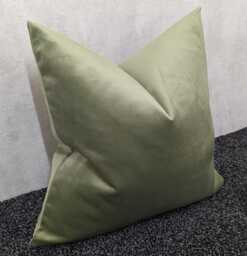 Sage Green Velvet Cushion Cover Light Olive Modern Sofa Bed Pillow Cover Square Handmade - thumbnail 1