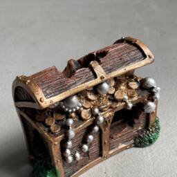 Mini Treasure Chest - Pirates Of Caribbean Terrarium & Aquarium Decor Resin Made Decorations Ornament Jungle Arrangement - thumbnail 2
