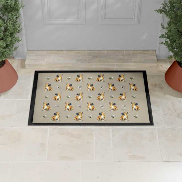 French Bulldog Dog Pattern Door Mat
