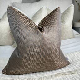 Bronze Copper Cushion Cover Modern Double-Sided Decorative Pillow Case Astrid Fabric - thumbnail 1
