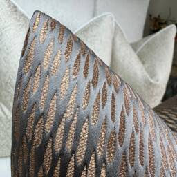 Bronze Copper Cushion Cover Modern Double-Sided Decorative Pillow Case Astrid Fabric - thumbnail 3